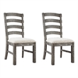 Gray Rustic Upholstered Dining Chairs (Set of 2)