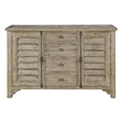 Wallace & Bay Beige Rustic Louvred Door Buffet