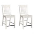 White Farmhouse Counter Stools (Set of 2)