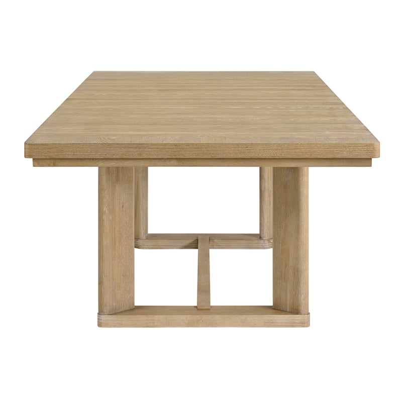 Brown Contemporary Trestle Dining Table