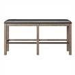 Brown Oak 60 Inch Wide Bar Height Bench