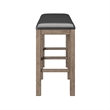 Brown Oak 60 Inch Wide Bar Height Bench