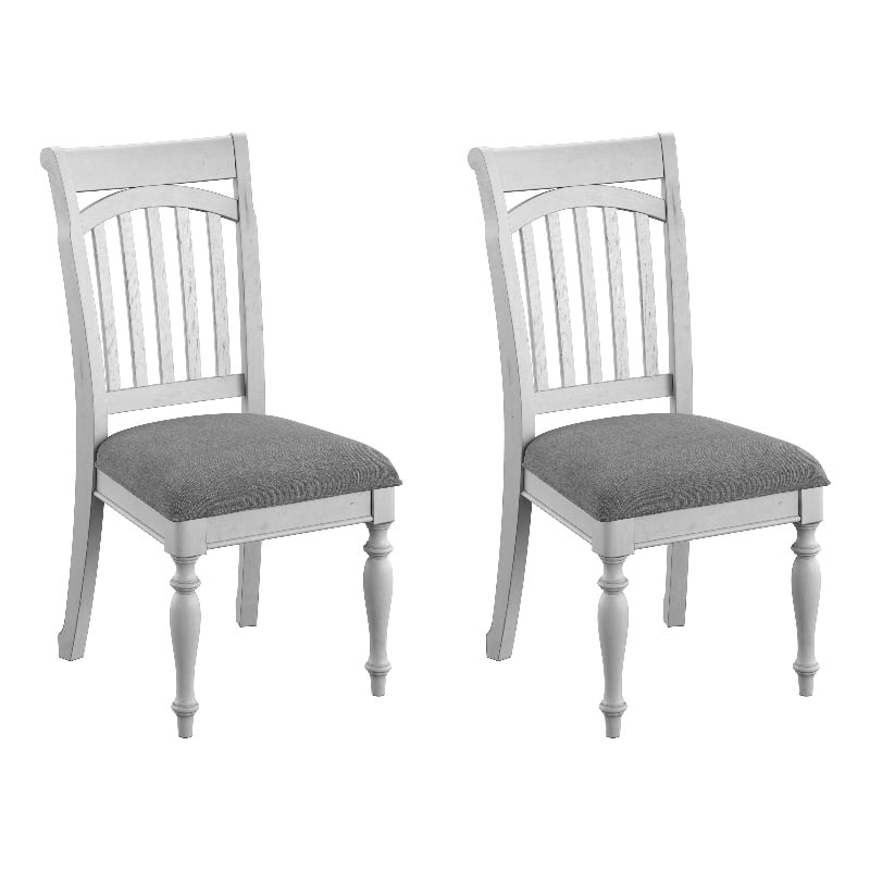 Gray Coastal Slat Back Dining Chairs (Set of 2)