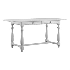 Gray Coastal Gathering Height Dining Table with Drawers