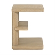 Beige Wood Chairside Table