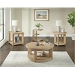 Beige Wood Chairside Table