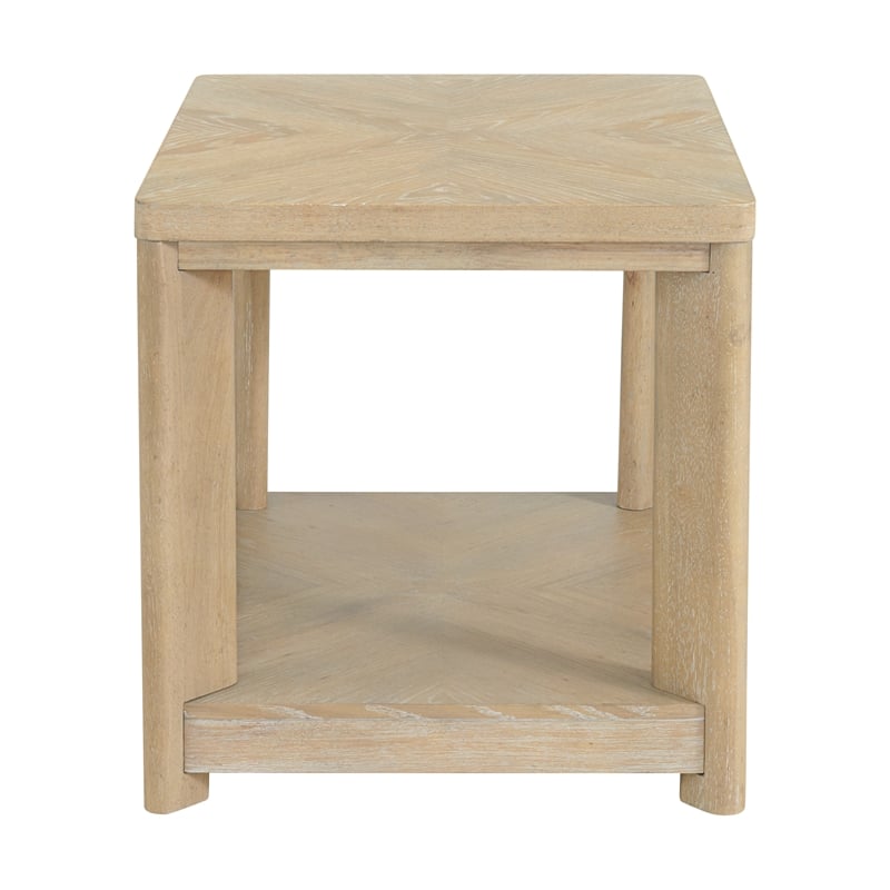 Wallace & Bay Farmhouse End Table in Beige