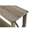 Beige Wood and Metal Sofa Table