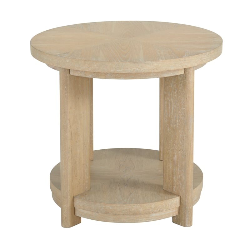 Wallace & Bay Beige Contemporary Round Accent Table