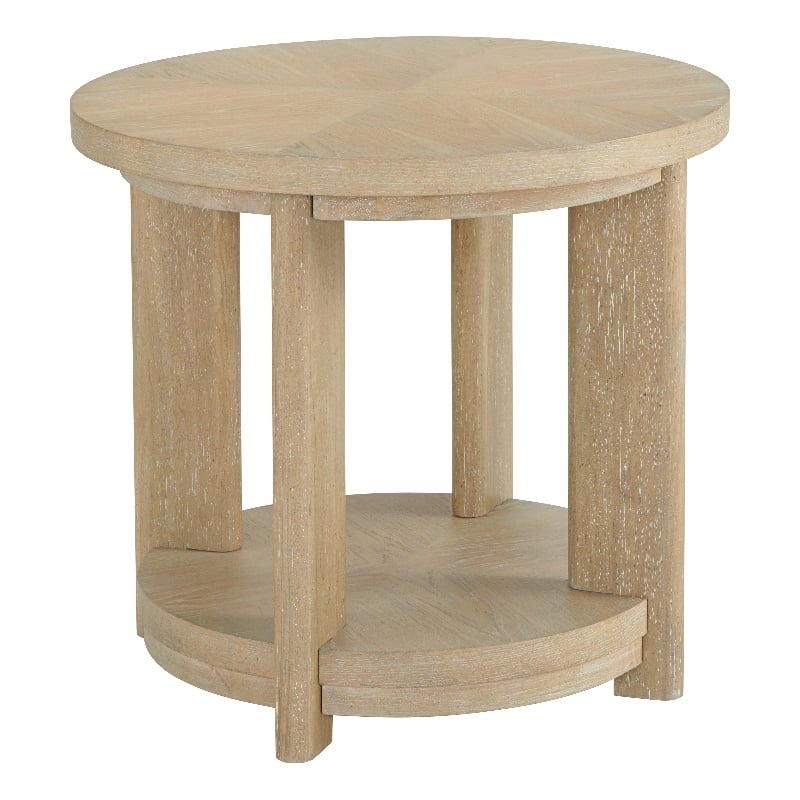 Wallace & Bay Beige Contemporary Round Accent Table