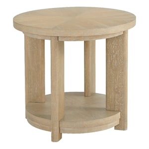 Wallace & Bay Beige Contemporary Round Accent Table