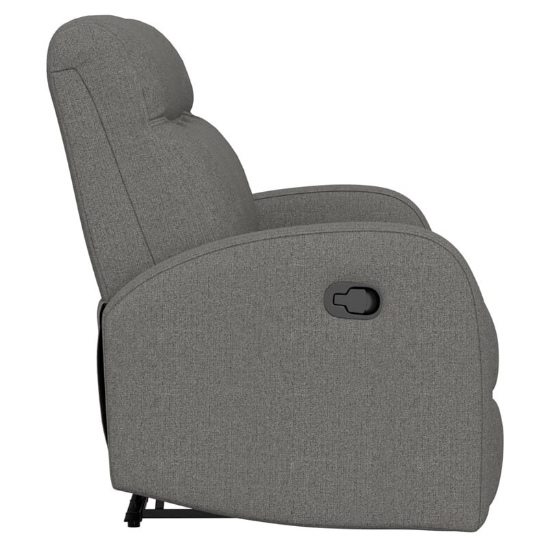 Gray Polyester Dual Manual Reclining Sofa