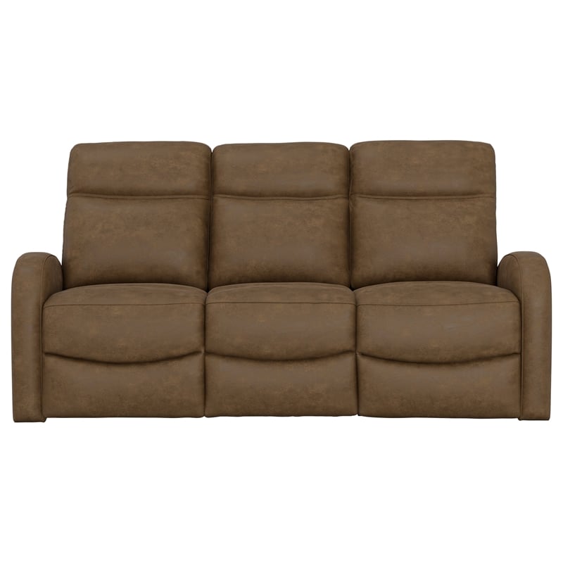 Brown Manual Reclining Sofa