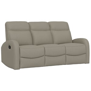 Wallace & Bay Tan Polyester Reclining Sofa