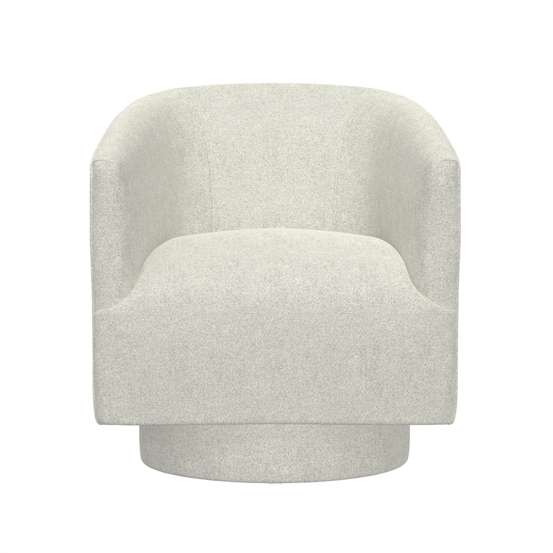 White Swivel Accent Chair