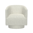 White Swivel Accent Chair