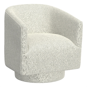 White Swivel Accent Chair
