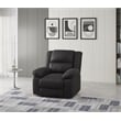 Black Swivel Gliding Recliner with Pillowtop Arms