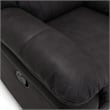 Black Swivel Gliding Recliner with Pillowtop Arms