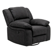Black Swivel Gliding Recliner with Pillowtop Arms