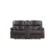 Gray Contemporary Power Reclining Loveseat