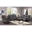 Gray Contemporary Power Reclining Loveseat