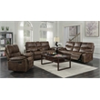 Brown Rustic Power Reclining Sofa