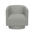 Gray Upholstered Contemporary Swivel Accent Chair