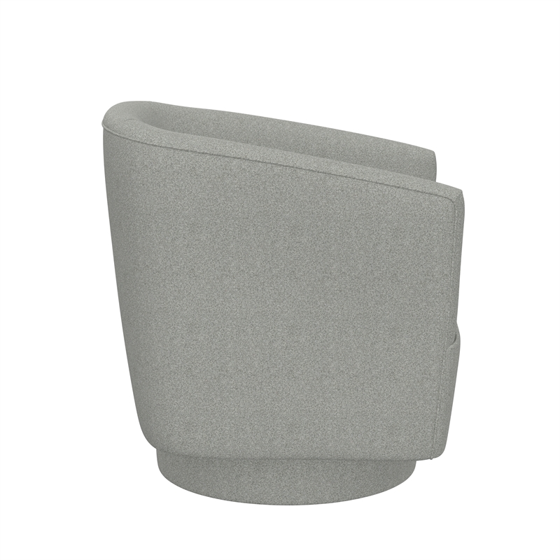 Gray Upholstered Contemporary Swivel Accent Chair