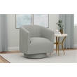 Gray Upholstered Contemporary Swivel Accent Chair