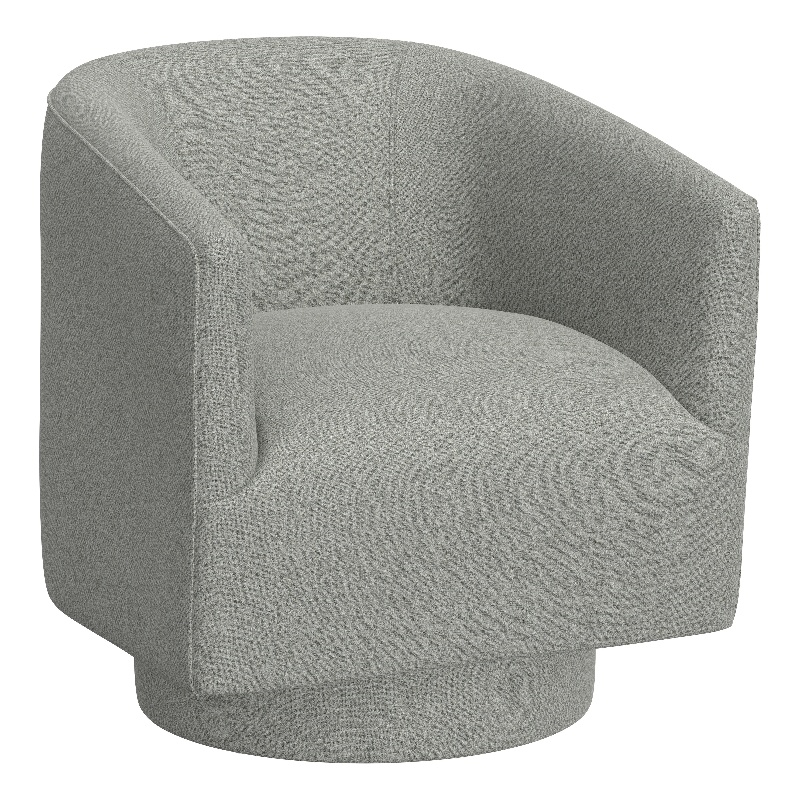 Gray Upholstered Contemporary Swivel Accent Chair