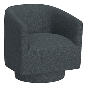 Blue Contemporary Swivel Accent Chair