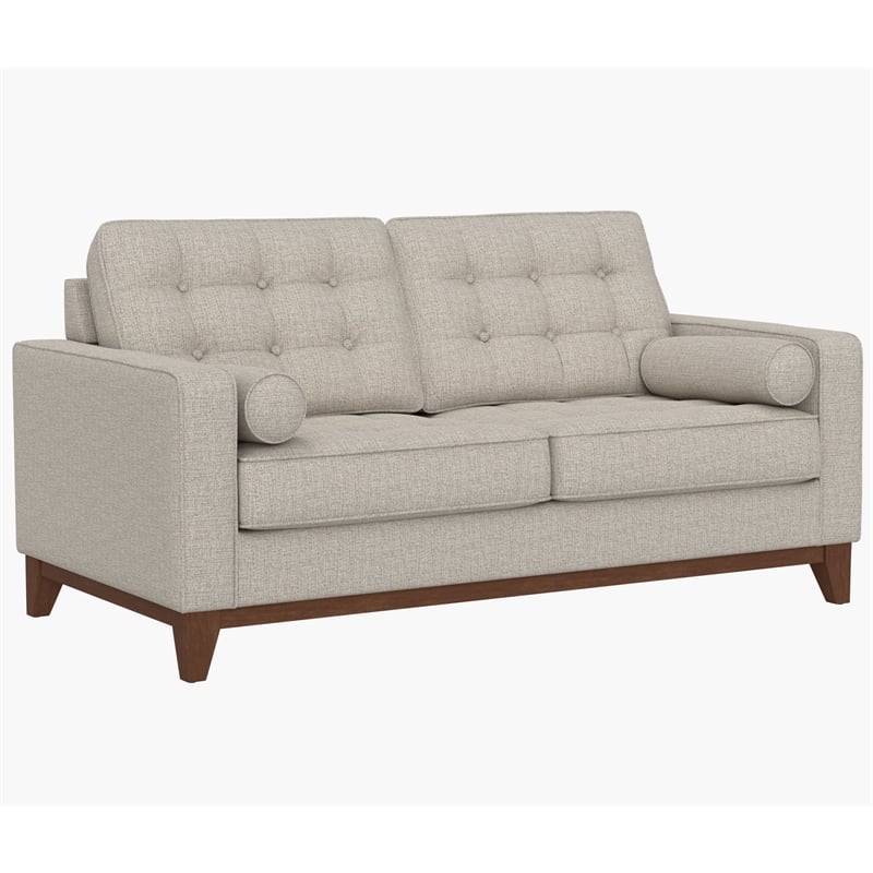 Wallace & Bay Brown  Loveseat with 2 Bolster Pillows
