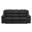 Black Reclining Sofa with Motion Lever
