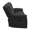 Black Reclining Sofa with Motion Lever