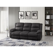 Black Reclining Sofa with Motion Lever