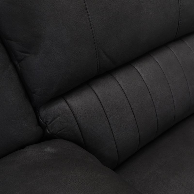 Black Reclining Sofa with Motion Lever