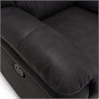 Black Reclining Sofa with Motion Lever