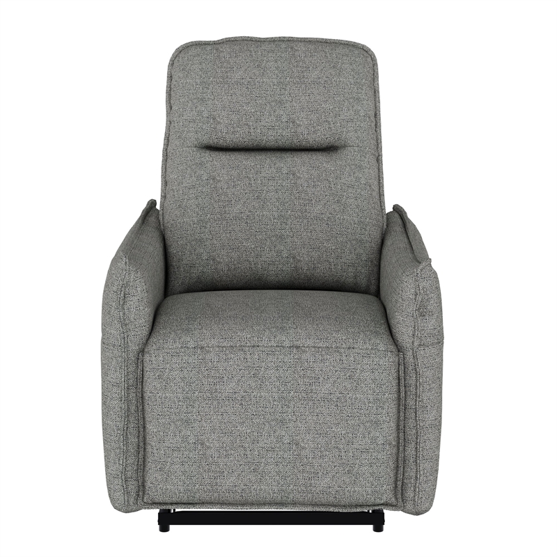 Gray Contemporary Manual Recliner