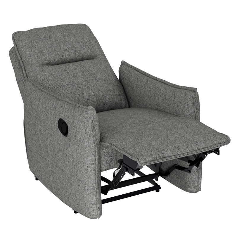 Gray Contemporary Manual Recliner