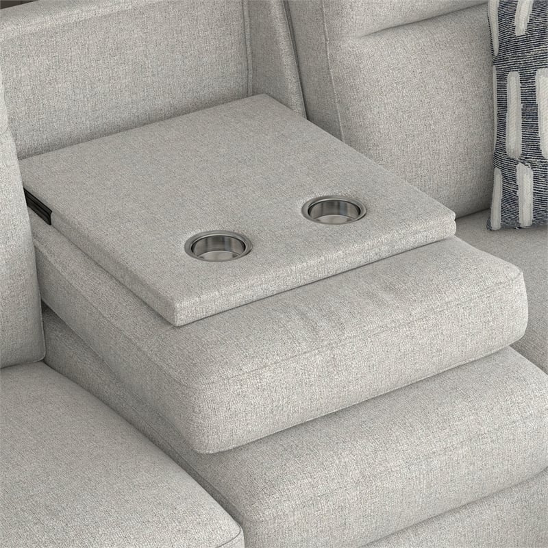 Wallace & Bay Cream Upholstered Dual Power Sofa