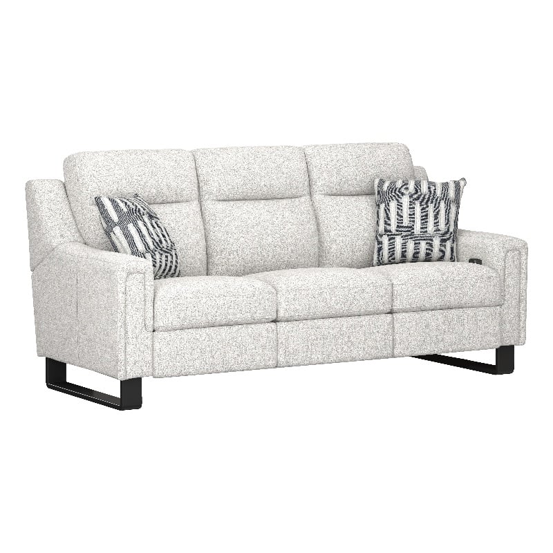 Wallace & Bay Cream Upholstered Dual Power Sofa