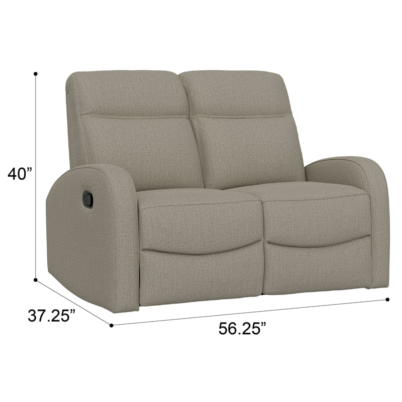 Wallace & Bay Tan Manual Reclining Loveseat