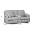 Gray Power Reclining Loveseat with Console