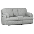 Gray Power Reclining Loveseat with Console