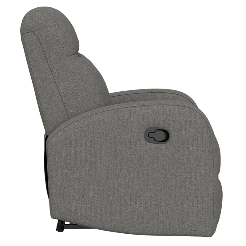 Gray Upholsterded Rocker Recliner