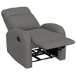 Gray Upholsterded Rocker Recliner