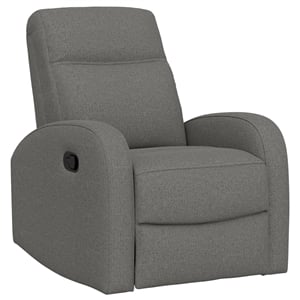 Gray Upholsterded Rocker Recliner