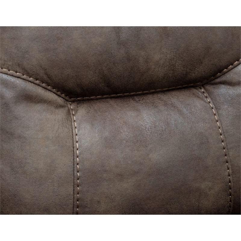 Brown Contemporary Swivel Gliding Recliner