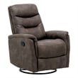 Brown Contemporary Swivel Gliding Recliner